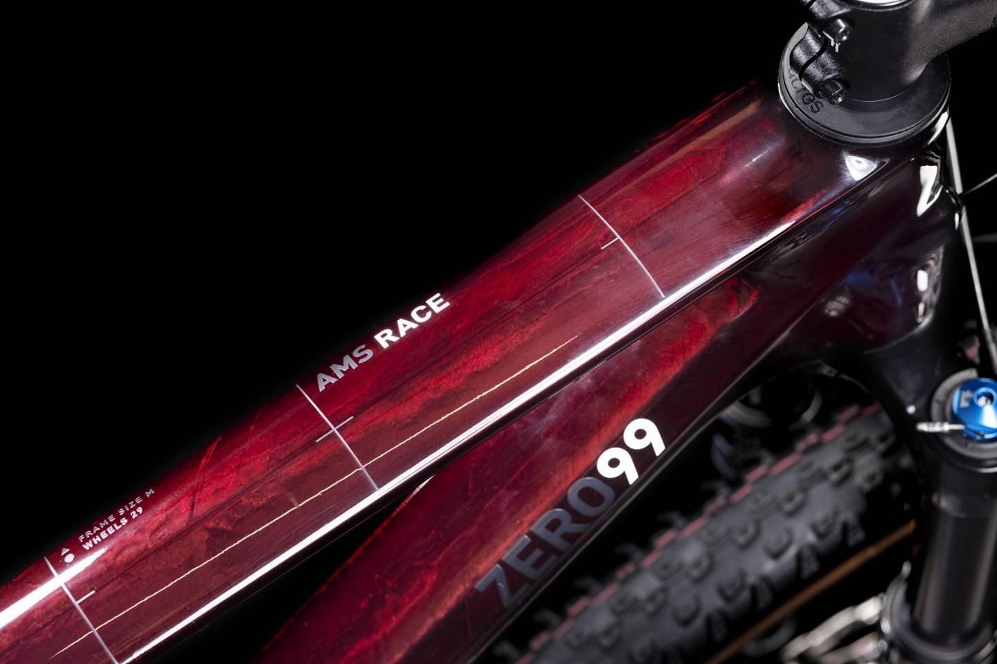 Bicicleta de montaña CUBE AMS ZERO99 C:68X Race Liquidred'n'Carbon 2022 / Fox 32 SC Float Performance 100 mm / Fox Float DPS Performance Elite Remote